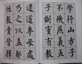 Traditional Chinese classical calligraphy teaching material "embedded"  2