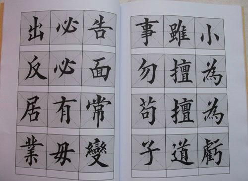 Traditional Chinese classical calligraphy teaching material "disciple gauge"  5