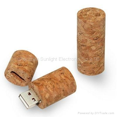 3D wine bottle stopper wooden cork usb flash drive
