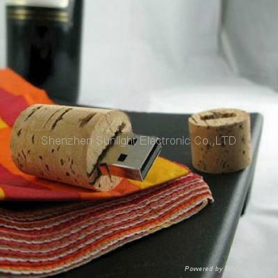 3D wine bottle stopper wooden cork usb flash drive 2