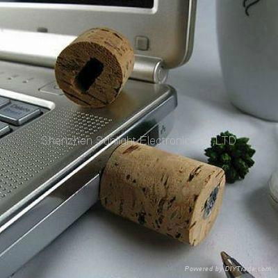 3D wine bottle stopper wooden cork usb flash drive 4