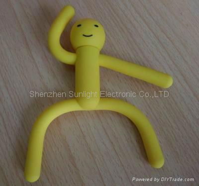 Red Human Figure PVC Plastic USB 2.0 Flash Drives