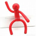 Red Human Figure PVC Plastic USB 2.0 Flash Drives 2