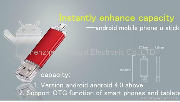 Dual-connector OTG USB Flash Disk External Storage 5