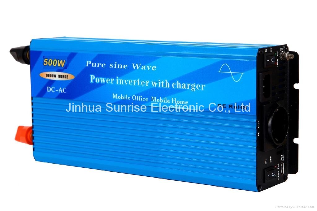 500W Pure Sine Wave Power Inverter with Charger and auto transfer switch -  SR-500-PC - Sunrise (China Manufacturer) - UPS - Power Supply &
