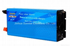 600W Pure Sine Wave Power Inverter with Charger and auto transfer switch