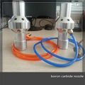 boron carbide wet blasting nozzles for