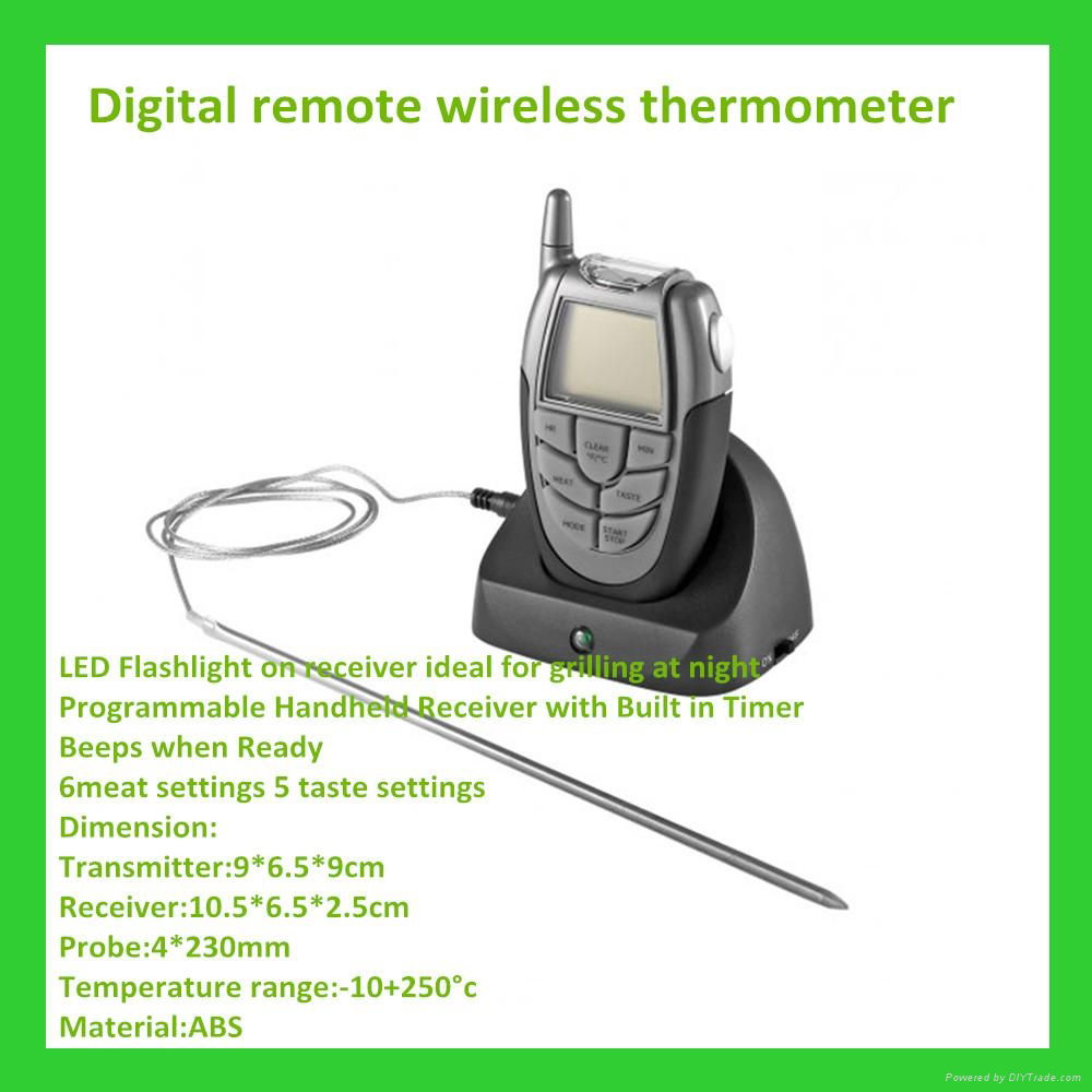 indoor outdoor wireless bbq food thermometer with timer 2