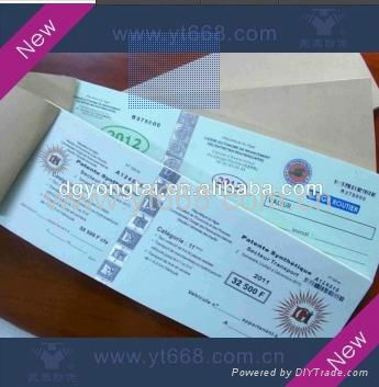 Ticket anti-counterfeiting paper printing