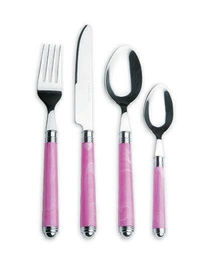 high quality satianless steel cutlery with plastic handle 2