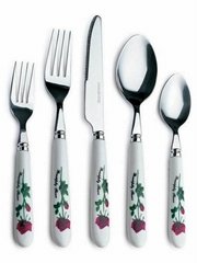 Plastic handle stainless steel cutlery