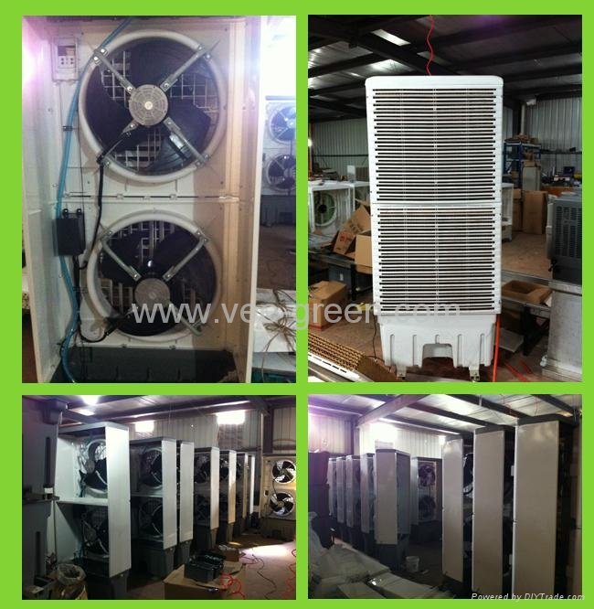Powerful Two Fans Mobile Desert Cooler with Big Airflow 3