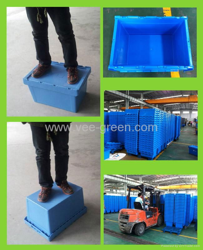 50L Stacking Plastic Crate/Plastic Storage Box/Moving Tote