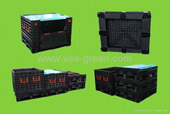 Collapsible Plastic Pallet Box for