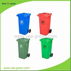 240L Outdoor Wheelie Plastic Dustbin With UV Resistence