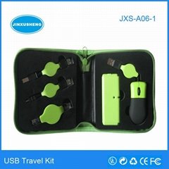 high quality portable promotional gift usb travel kit