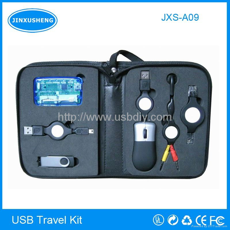 Factory price multi-function durable Computer peripheral usb travel kit 