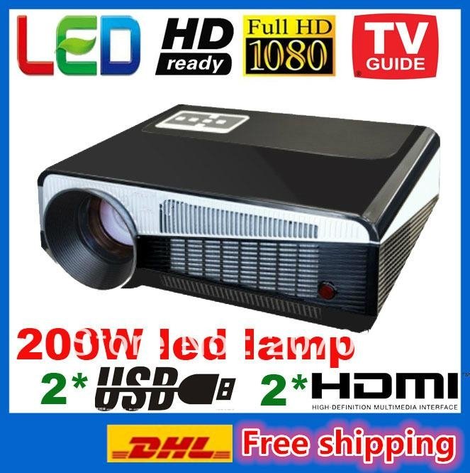 3000 Lumens LED 3D projector Full HD Portable LED ProJector 1080P For Home Theat 2