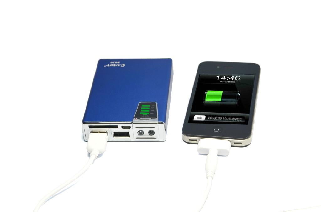 Cager external charger universal power bank 10000mAh Built-in SD card reader