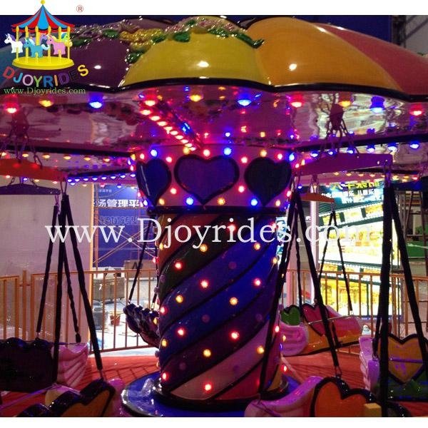 Kids amusement equipment 12 seats mini flying chair rides 4