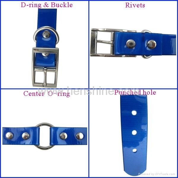 ashinable anti-aging TPU dog collar with center ring 3