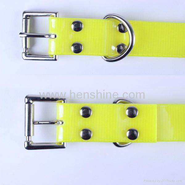 anti-aging fashinable TPU dog collar with center ring 2