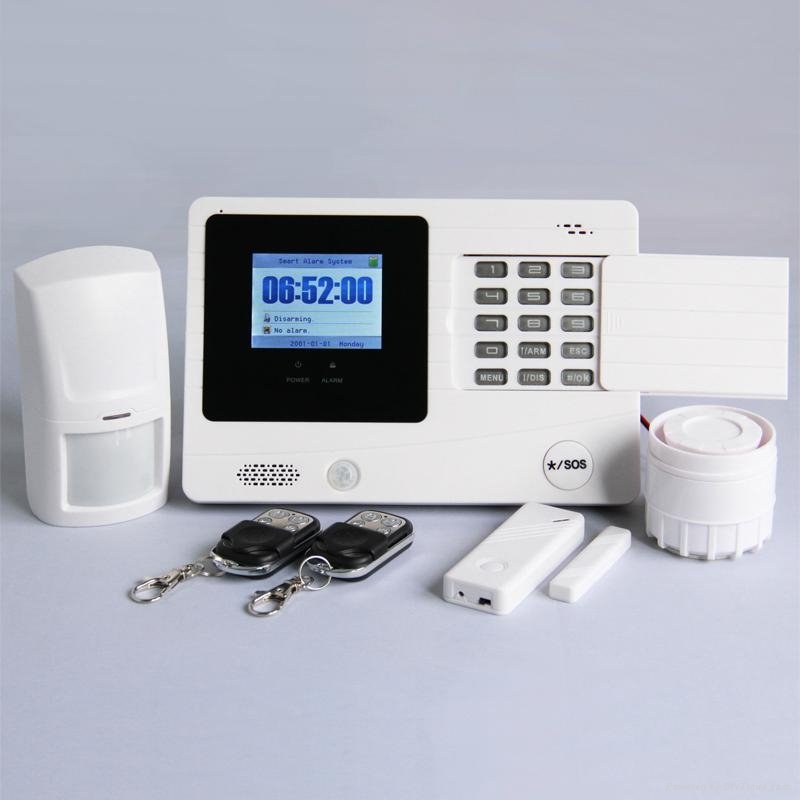 3.5" Color TFT screen!! PSTN wired home burglar security alarm system 