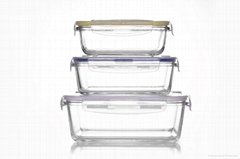 High Borosilicat Pyrex Glass Food Containers Safe In Microwave