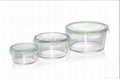 round pyrex glass food container box 4