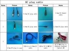 DC plug cable 