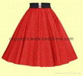 New Ladies Styles 50s Rockabilly Vintage Swing Dress Red Dress Polka Dots Dress 5
