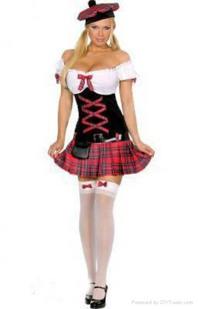 2014New Hot Selling School Girl Skirt Sexy Costumes ZT8603  4