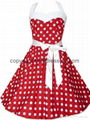 New Ladies Styles 50s Rockabilly Vintage Swing Dress For Tea Dress White Dress W 3