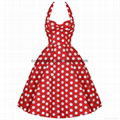 New Ladies Styles 50s Rockabilly Vintage Swing Dress For Tea Dress White Dress W 4