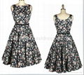 2014New Vintage Floral Print Retro 50s60s swing Pinup Rockabilly Housewife Dress 5