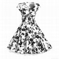 2014New Vintage Floral Print Retro 50s60s swing Pinup Rockabilly Housewife Dress 3