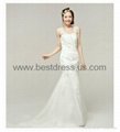 2014Charming Slim Fishtail Wedding Dress Trailing Wedding Dress 3