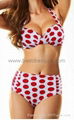 Popular Swimwear Vintage Push Up Bandeau HIGH WAISTED Bikini Set Bathing Suit S  3