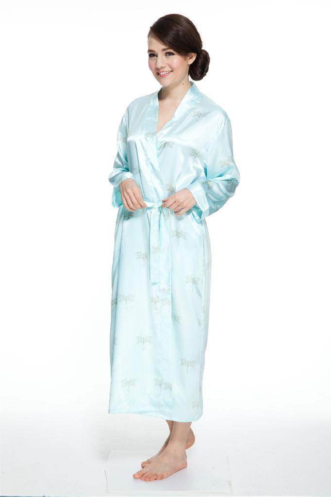 Floral Satin Bathrobe