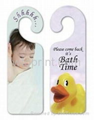 custom pp plastic pet door hanger printing cheap in china