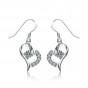 92.5 sterling silver heart earring drop