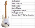 Cheap White ST Style Electric Guitar