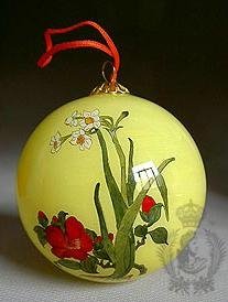 Inside painting of Christmas balls