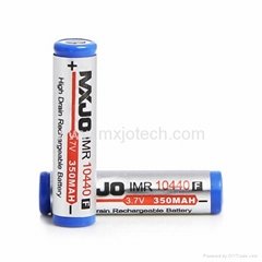 MXJO IMR 10440F 350MAH 3.7V High Drain Flat Top Battery