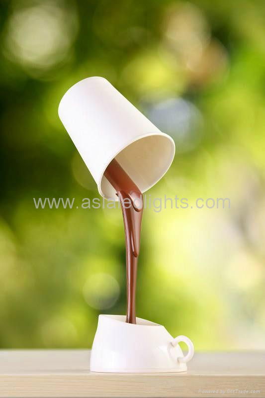  USB DIY 8 LED Coffee Cup Mug Lamp Light Energy Saving Room Table Decoration 3