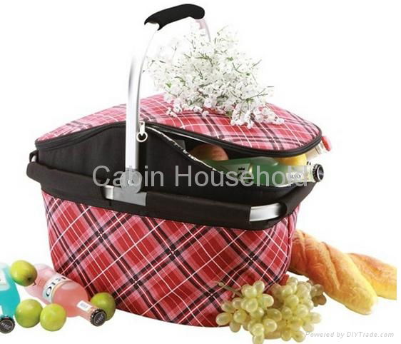 temperature remaining cooler basket for picnic