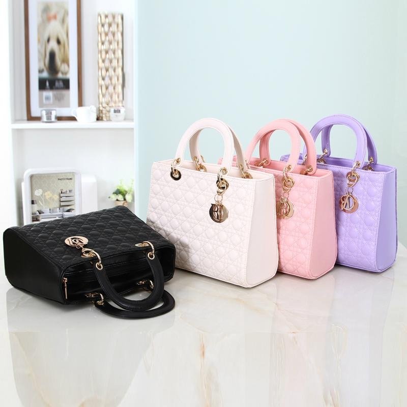 2014 new style euramerican fashion lattice candy colors framed handbags,shoulder