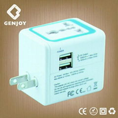 travel adapter with dual USB