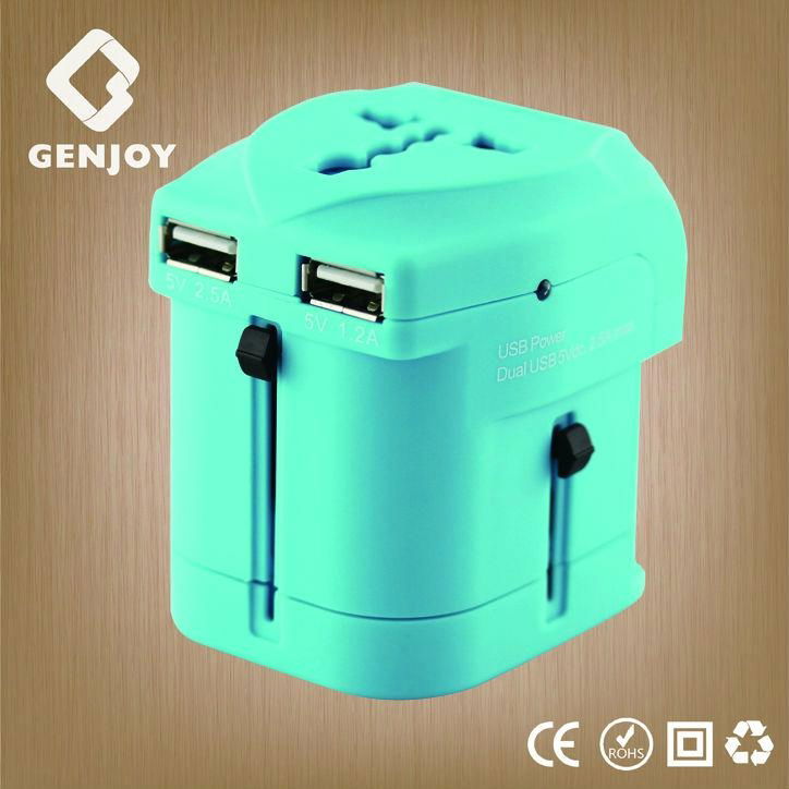 travel adapter with dual USB