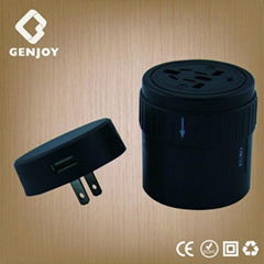 2014 Shanghai GENJOY universal travel plug adapter with USB